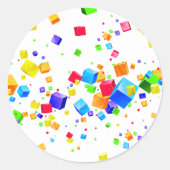 カラフルキューブ1 ラウンドシール (正面)