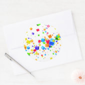 カラフルキューブ1 ラウンドシール (封筒)