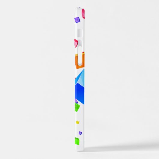 カラフルキューブ1 iPhoneケース (左側面)