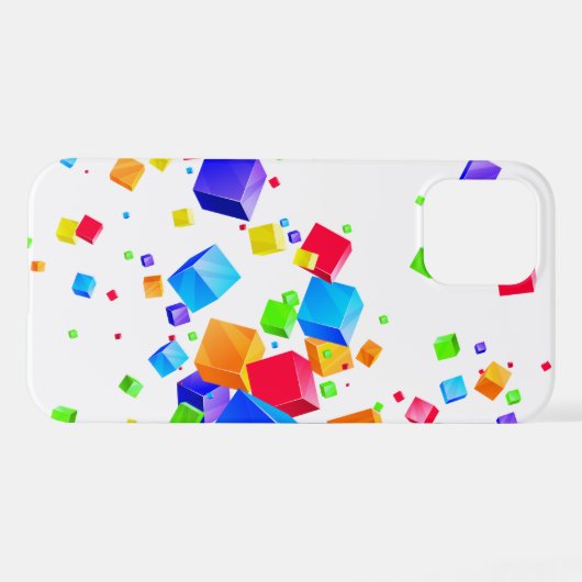 カラフルキューブ1 iPhoneケース (裏面横)