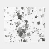 カラフルキューブ3 フリースブランケット (正面(横))