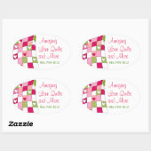 カラフルキルティングビジネスカスタムステッカー 楕円形シール (シート)