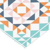 カラフルキルトブモダンロックジオメトリパターン ショートテーブルランナー (コーナー)