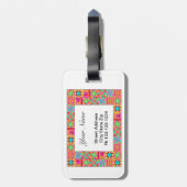 カラフルキルトブロック食べ縁どキルト ラゲッジタグ (裏面縦)