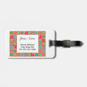 カラフルキルトブロック食べ縁どキルト ラゲッジタグ (裏面横)