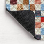 カラフルキルト正方形パターン マウスパッド (コーナー)