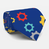 カラフルギアブルーメカニカルエンジニア整備士 ネクタイ (ロール)