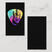 カラフルギターピック選手ミュージシャンギタリスト 名刺 (正面/裏面)