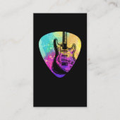 カラフルギターピック選手ミュージシャンギタリスト 名刺 (正面)