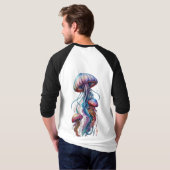 カラフルクラゲTシャツデザイン Tシャツ (裏面フル)