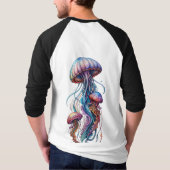 カラフルクラゲTシャツデザイン Tシャツ (裏面)