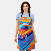 カラフルクラシックデザイン エプロン (着用した状態)