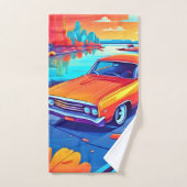 カラフルクラシックデザイン バスタオルセット (ハンドタオル)