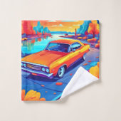 カラフルクラシックデザイン バスタオルセット (ウォッシュタオル)