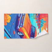 カラフルクラシックデザイン バスタオルセット (ハンドタオル)