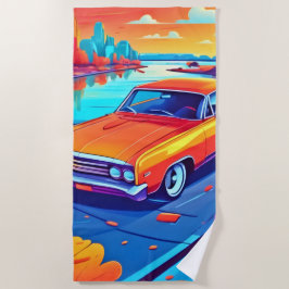 カラフルクラシックデザイン ビーチタオル