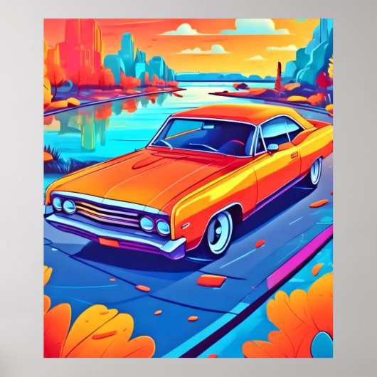 カラフルクラシックデザイン ポスター (正面)