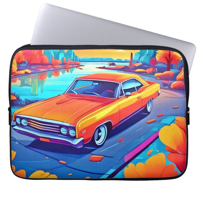 カラフルクラシックデザイン ラップトップスリーブ (正面)
