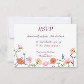 カラフルクラシックフローラの緑 出欠カード (正面)