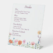 カラフルクラシックフローラの飲み物メニュー 台座サイン (正面)