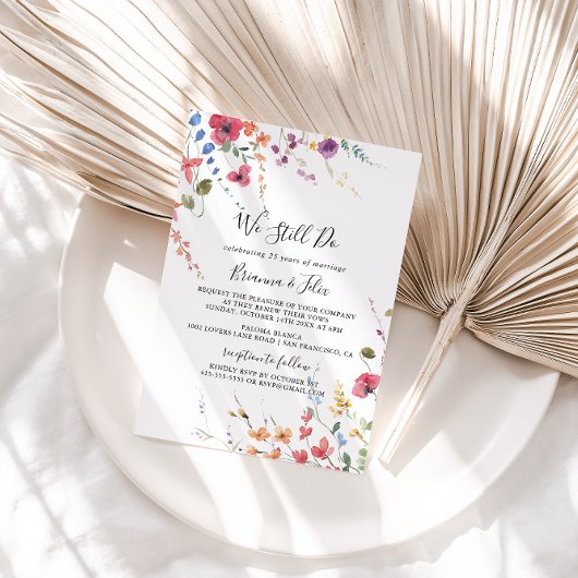 カラフルクラシックワイルド我々はまだ誓い更新する 招待状