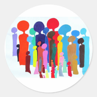 カラフルクラシック付きラウンドステッカー ラウンドシール