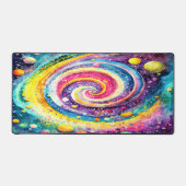 カラフルクラシック水カラー外空間デザイン デスクマット (正面)