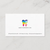 カラフルクリエイティブの歯のロゴ |歯科 名刺 (裏面)