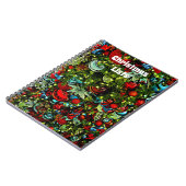 カラフルクリスマスきらきら光るオーナメント誌 ノートブック (左側)