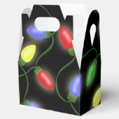 カラフルクリスマスの文字列ライトパターンの好意ボックス フェイバーボックス (オープン)