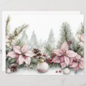 カラフルクリスマスの金貨と花 (正面/裏面)