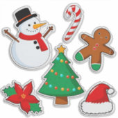 カラフルクリスマスアイコン シール (正面)