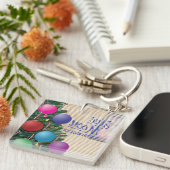 カラフルクリスマスオフィスアートキーチェーン キーホルダー (正面右)