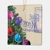 カラフルクリスマスオフィスアート セラミックオーナメント (左)