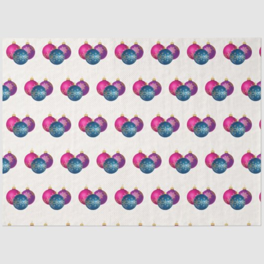 カラフルクリスマスオーナメントティッシュペーパー 薄葉紙 (正面)