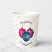 カラフルクリスマスオーナメント紙カップ 紙コップ (裏面)