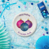 カラフルクリスマスオーナメント紙プレート ペーパープレート (パーティー)