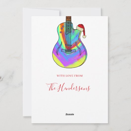 カラフルクリスマスギター シーズンカード (裏面)