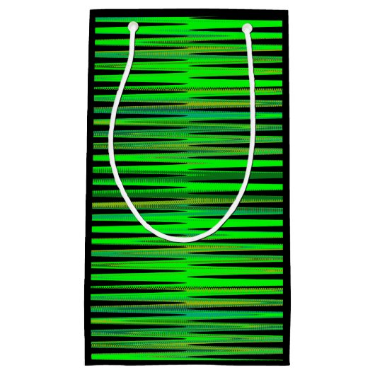 カラフルクリスマスグストライプリーン抱き枕 スモールペーパーバッグ (正面)