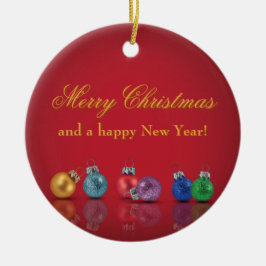 カラフルクリスマスグリッターオーナメント-オーナメント セラミックオーナメント