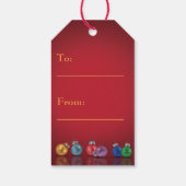 カラフルクリスマスグリッターオーナメント ギフトタグ (裏面)