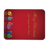 カラフルクリスマスグリッターオーナメント マグネット (横)