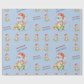 カラフルクリスマスサンタマウス ラッピングペーパー (フラット)