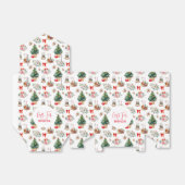 カラフルクリスマスシンボルのパターンカスタム文字 フェイバーボックス (折り畳みなし)