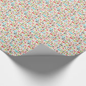 カラフルクリスマスシンボルのパターン ラッピングペーパー (コーナー)