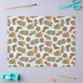 カラフルクリスマスシンボルイラストレーションパターン 薄葉紙 (クラフト)