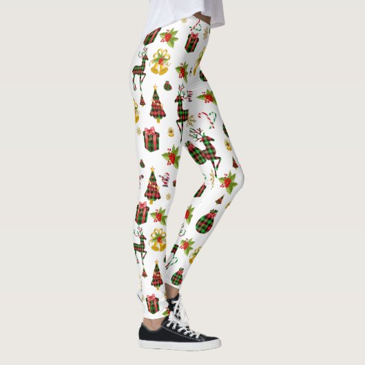 カラフルクリスマスシンボルレギンス レギンス (右)