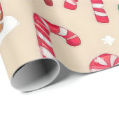 カラフルクリスマスジンジャーブレッドハウズツリーパターン ラッピングペーパー (ロールコーナー)