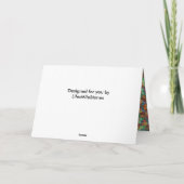 カラフルクリスマススターキルトホリデーグリーティング シーズンカード (裏面)