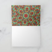 カラフルクリスマススターキルトホリデーグリーティング シーズンカード (内部)